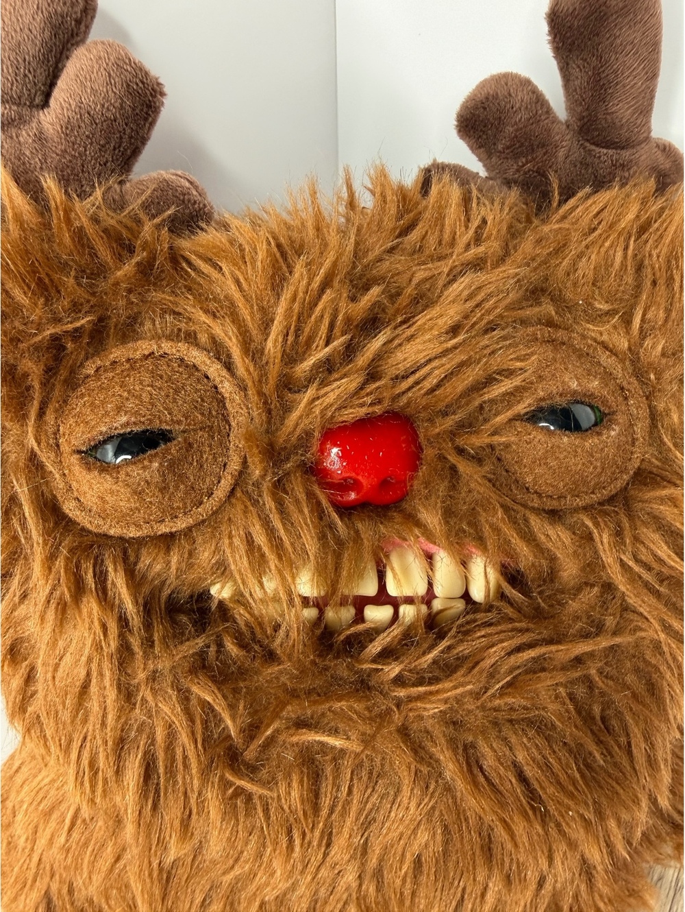 Fuggler Festive Fuggs Reindeer Plush Red Nose Christmas Funny Ugly Monster